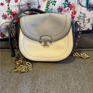 Gray and Cream Women's Bag